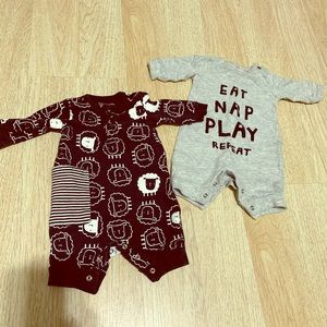 Newborn Mac and moon rompers